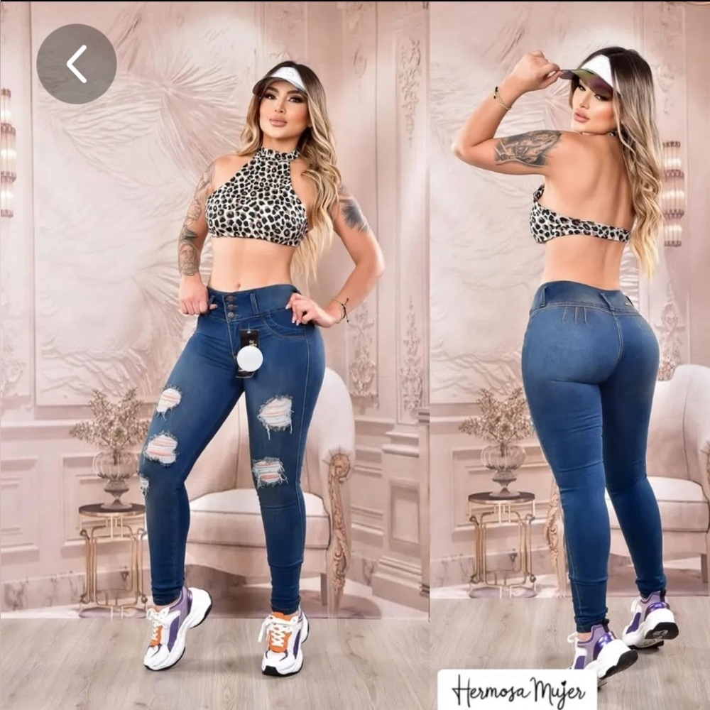 Authentic Colombian 🇨🇴 Jeans levanta cola ( Lift Buttocks)Size 14 COL 9-10 USA